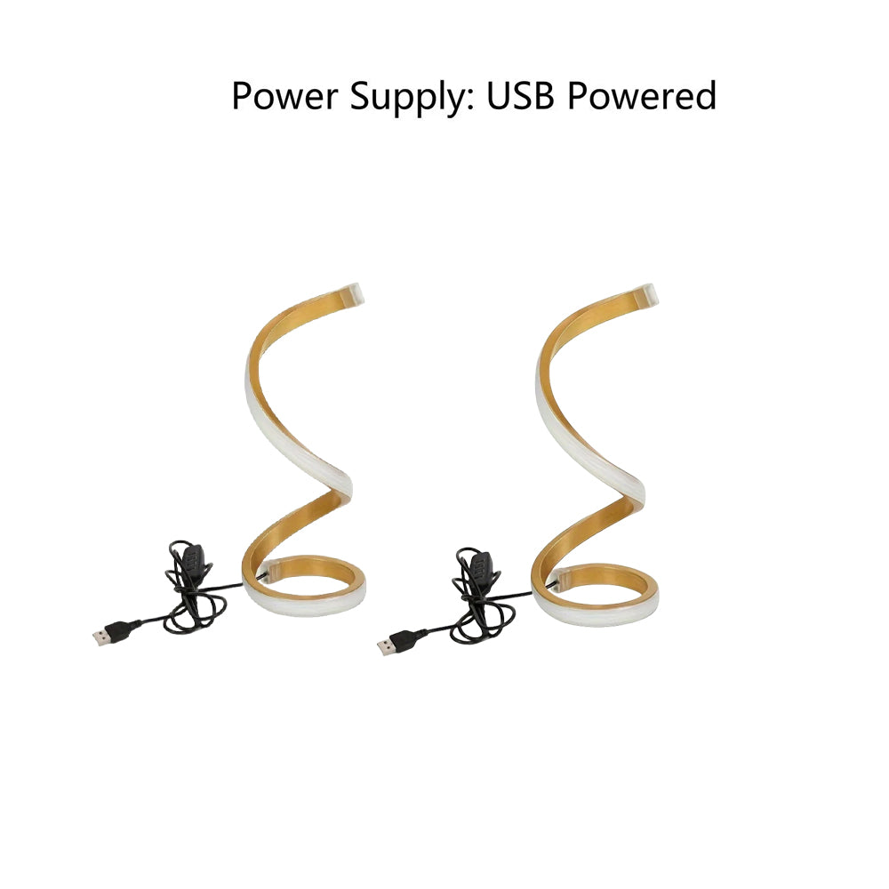 Spiral LED Desk Lamp Set