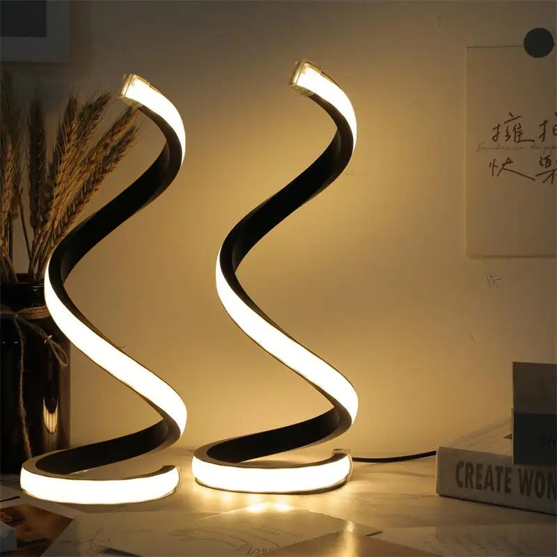 Spiral LED Desk Lamp Set