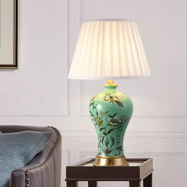 Chinese-style Cozy Bedroom Solid Copper Study Desk Lamp