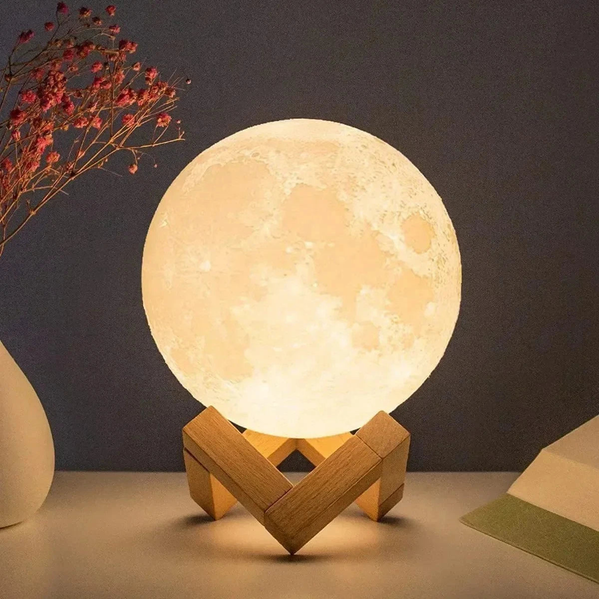 MistHaus Moon Lamp - 3D Printed Lunar Night Light