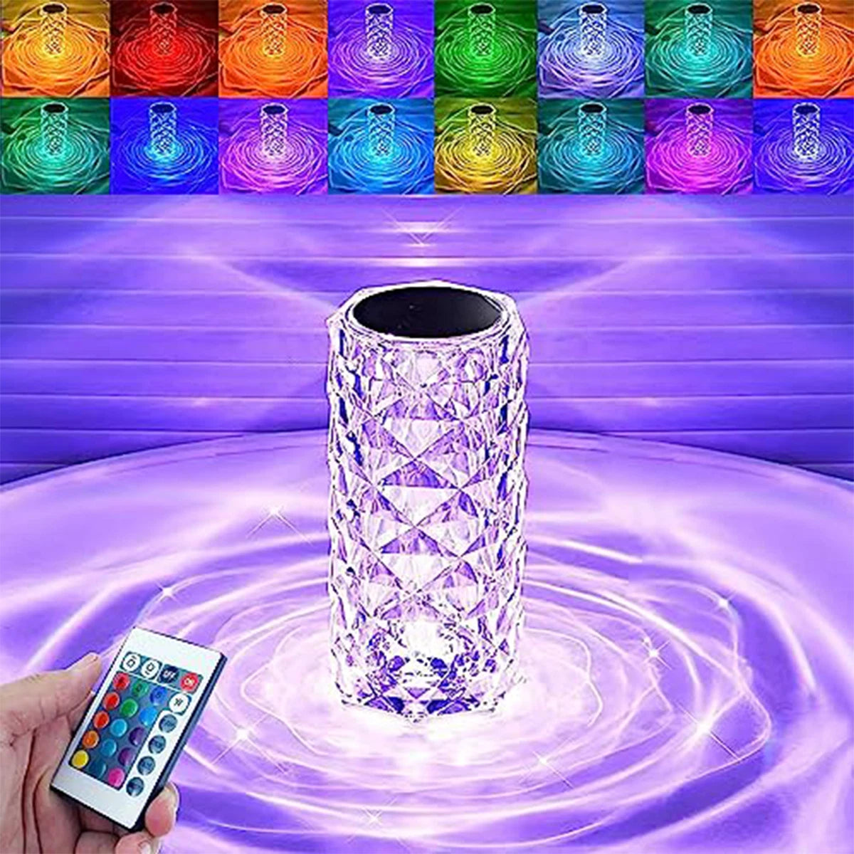MistHaus Crystal Lamp - Touch Dimming LED Table Light