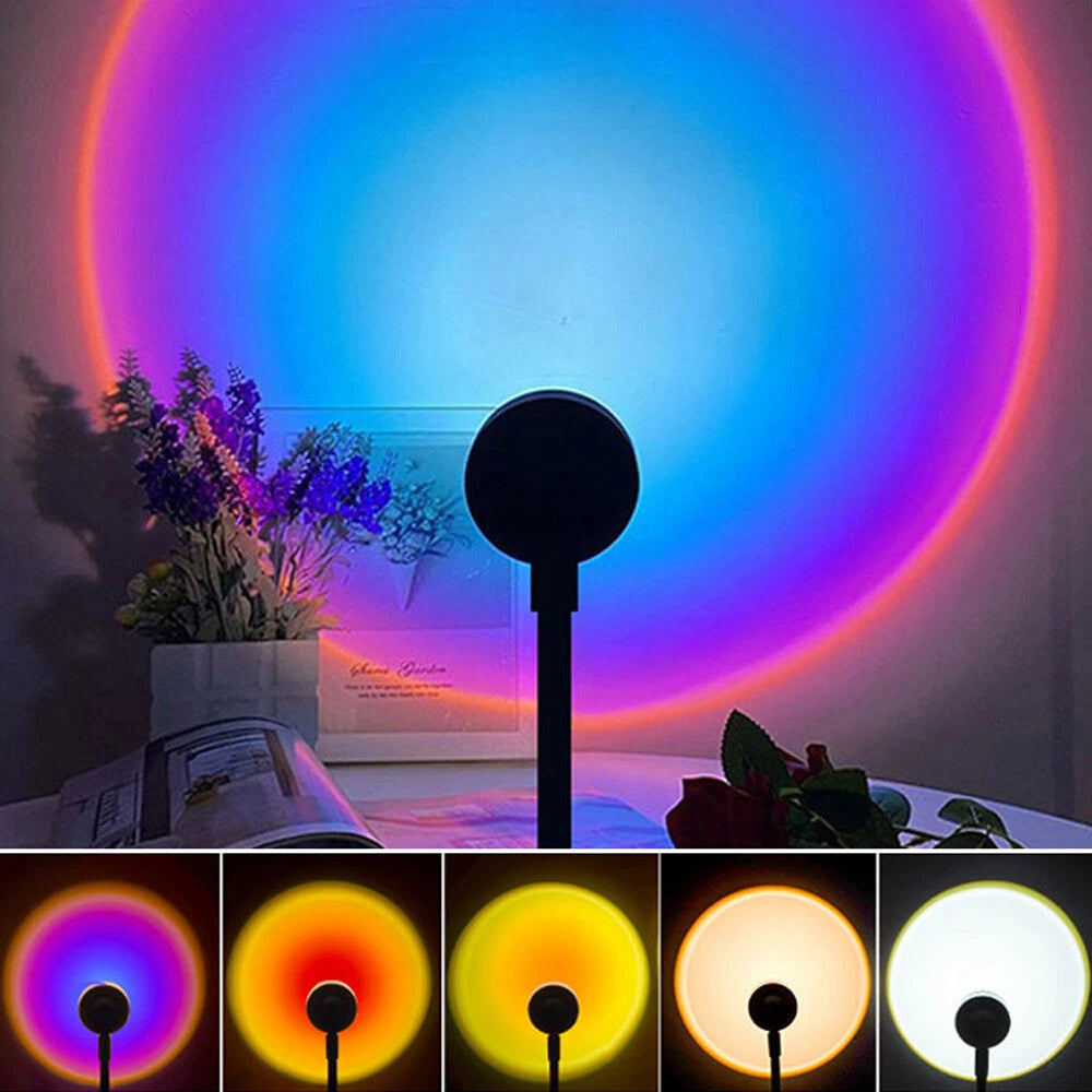 MistHaus Sunset Lamp - Rainbow Projection Night Light