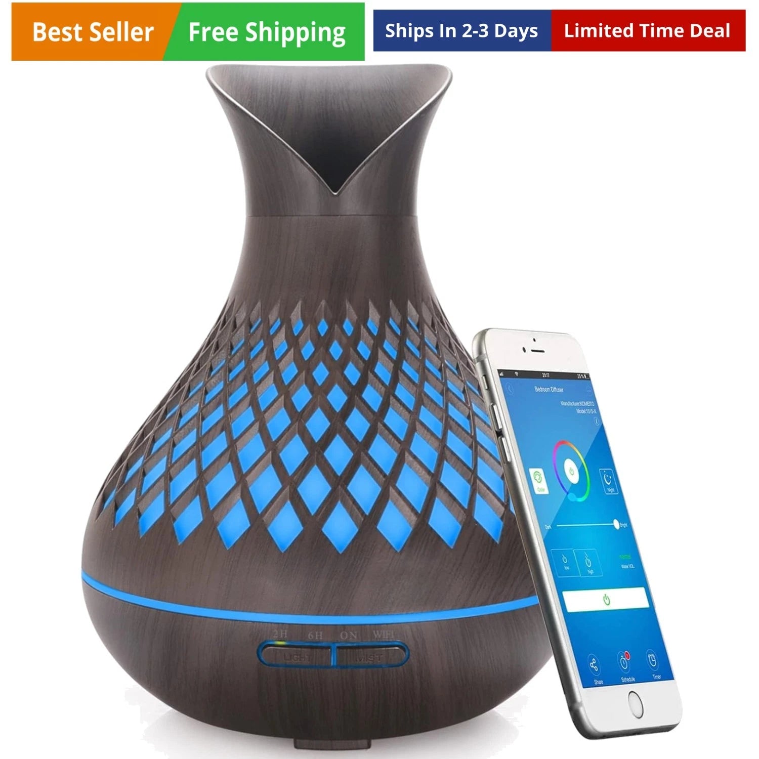 MistHaus Smart Aroma Diffuser - WiFi App Control 500ml