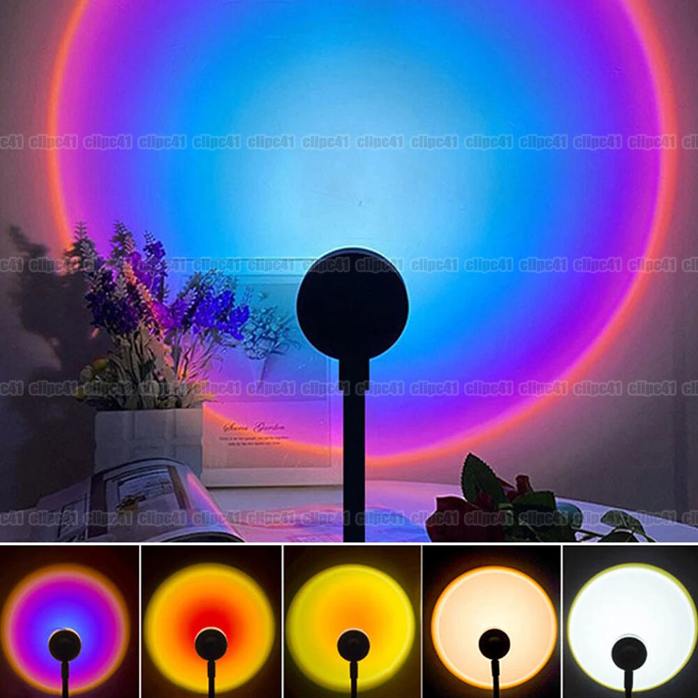 MistHaus Sunset Lamp - Rainbow Projection Night Light