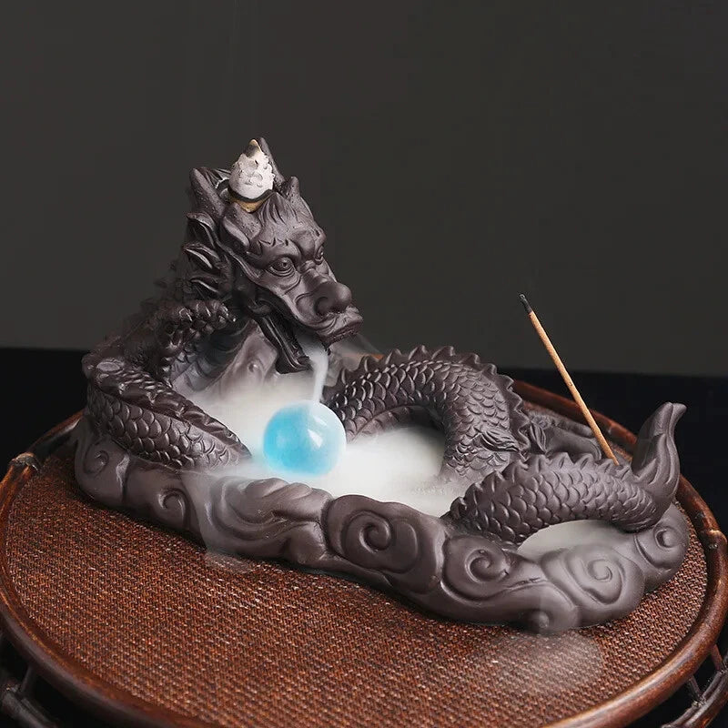 MistHaus Waterfall Incense Burner - Ceramic Backflow Holder