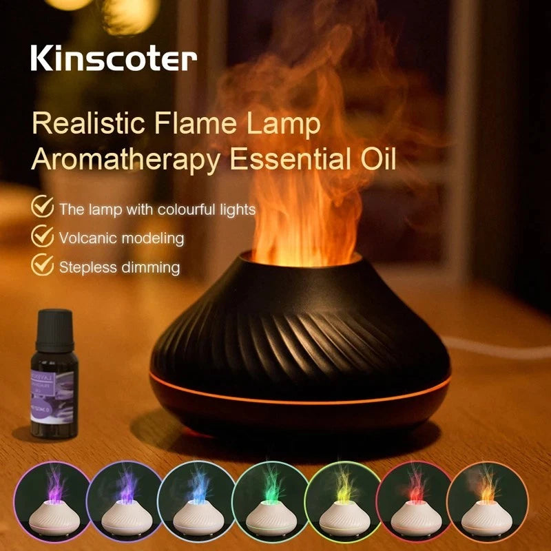 MistHaus Flame Humidifier - Volcanic Fire Effect Diffuser